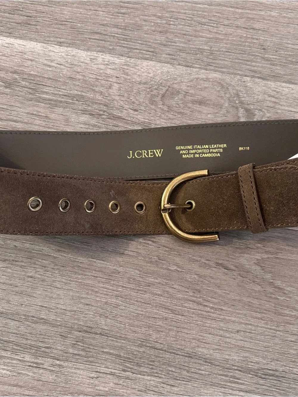 J. Crew Brown Suede Belt